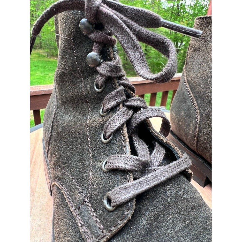 Thursday Captain Boots-Dark Olive Suede Women's size 8 - Picture 6 of 13